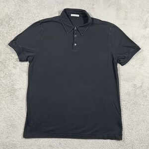 James Perse Polo Shirt Mens 2 (Medium) Black MSX3045